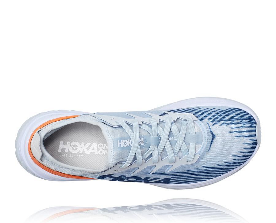 Chaussure Running Hoka One One Carbon X-Spe Homme - Blanche/Bleu - FKL-457312